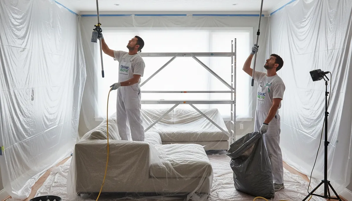 Professional popcorn ceiling removal in Savannah, GA home by expert local painting contractors